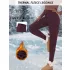 Damen Thermo-Fleece-Leggings mit 2,5 cm Bundbreite