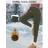 Damen Thermo-Fleece-Leggings mit 2,5 cm Bundbreite