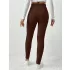 Elegante hochtaillierte gerippte Strickhose für Damen