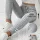 Elegante hochtaillierte gerippte Strickhose für Damen