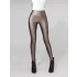 Hochtaillierte Kunstleder-Leggings mit Plüschfutter