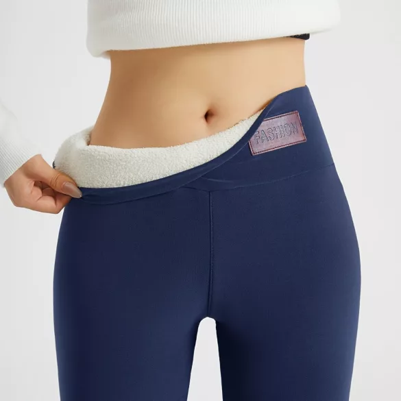 Damen Hochbund-Fleece-Leggings für Wintersport, Fitness und Yoga