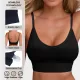 Klassischer gerippter Strick Yoga-Stil Neckholder-Rückenfreier Sport-BH