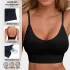 Klassischer gerippter Strick Yoga-Stil Neckholder-Rückenfreier Sport-BH