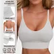 Klassischer gerippter Strick Yoga-Stil Neckholder-Rückenfreier Sport-BH