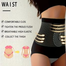  Elegáns Magas Derékú Has Kontrolláló Alakformáló Női Bugyi