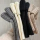 4 Paar Damen Gerippte Strick-Stulpen Socken