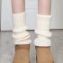 4 Paar Damen Gerippte Strick-Stulpen Socken
