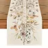 Leinen Tischläufer mit Wildblumen- und Blättermuster