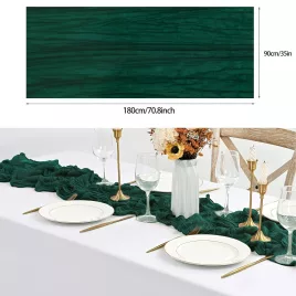 Luxus Smaragdgrün Käsetuch Tischläufer