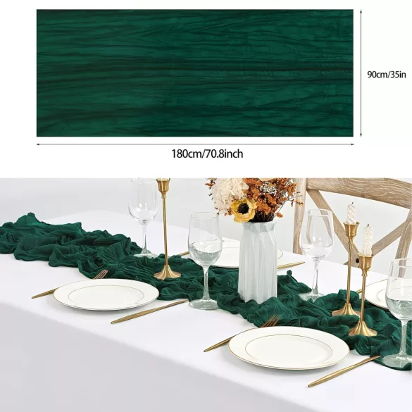 Luxus Smaragdgrün Käsetuch Tischläufer