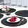 4-teiliges schwarzes rutschfestes rundes Platzset-Set