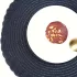 4-teiliges schwarzes rutschfestes rundes Platzset-Set
