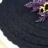 4-teiliges schwarzes rutschfestes rundes Platzset-Set