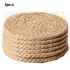 6er-Set handgewebte Jute-Untersetzer