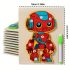 3D Holzroboter-Puzzle mit Bonusstift