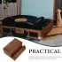 Premium Schwarzes Holz Vinyl- und CD-Regal