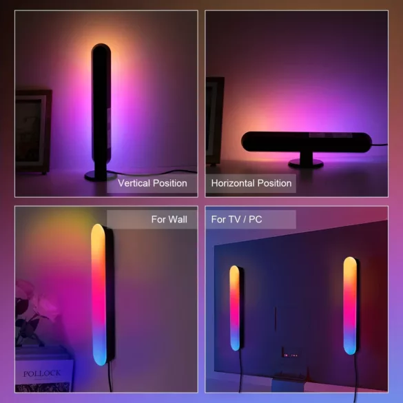 1 Set Intelligenter LED-Lichtstreifen mit RGB-Beleuchtung