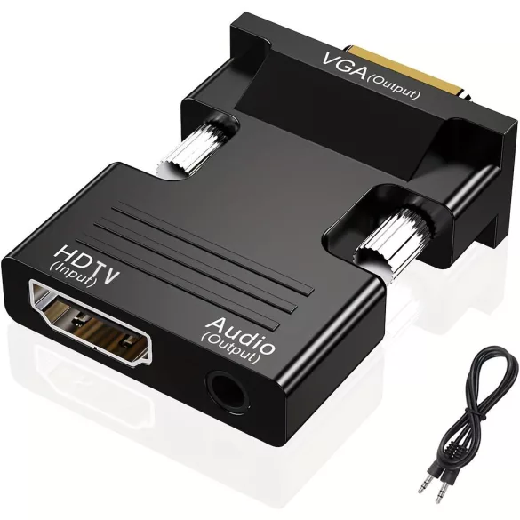 HDTV-VGA Adapter Konverter mit 1080P Auflösung und 3,5mm Audioausgang