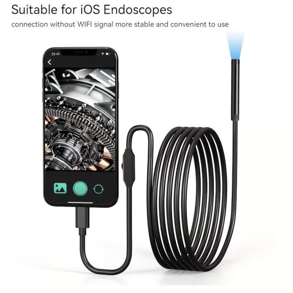 Industrielles Endoskop Kamera für Apple, 5,5mm Objektiv, 1080P HD-Auflösung