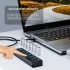 USB 3.0 Hub, 7-Port-Verteiler mit unabhängigen Ein-/Ausschaltern und LED-Anzeigen