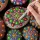 16-teiliges Mandala-Punktier-Set mit Acrylstäben, Stift und 3 Malschablonen
