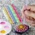 16-teiliges Mandala-Punktier-Set mit Acrylstäben, Stift und 3 Malschablonen