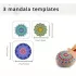 16-teiliges Mandala-Punktier-Set mit Acrylstäben, Stift und 3 Malschablonen