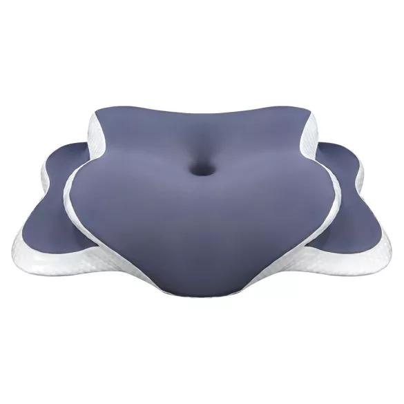 Ergonomisches Memory-Schaum-Nackenkissen mit kühlendem Kissenbezug