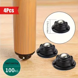 4 Stück schwere, selbstklebende Drehrollen