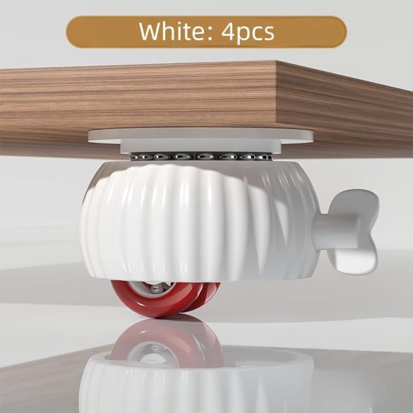 4 Stück Polierte Metall-Drehräder mit Schlössern