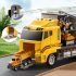 Gussstahl-Baufahrzeug-Spielset mit Spielmatte