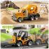 Gussstahl-Baufahrzeug-Spielset mit Spielmatte