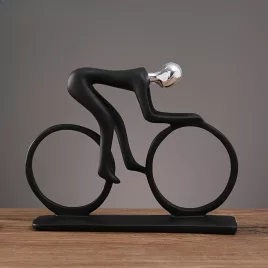 Moderne, abstrakte Radfahrerskulptur