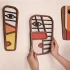 3er Set Boho Stil Geometrische Hängende Wandkunst Dekoration