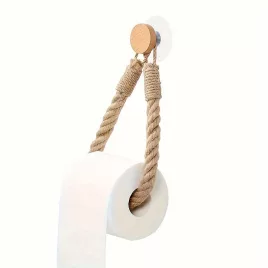 Rustikaler Hanfseil WC-Papierhalter