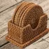 6er-Set Handgefertigte Rattan-Untersetzer