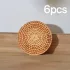 6er-Set Handgefertigte Rattan-Untersetzer