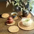 6er-Set Handgefertigte Rattan-Untersetzer