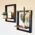 2er Set Holz Quadratische Wandregal