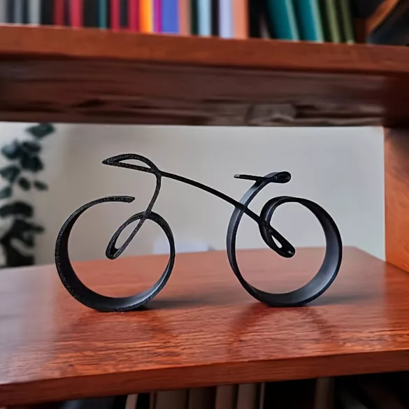 Moderne Schwarze Abstrakte Fahrradskulptur