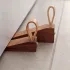 Premium-Holztürstopper mit polierter Metallbeschichtung