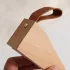 Premium-Holztürstopper mit polierter Metallbeschichtung