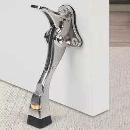 Polierter Türstopper aus Metall mit verstellbarer Höhe