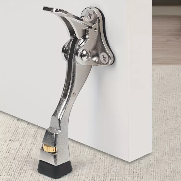 Polierter Türstopper aus Metall mit verstellbarer Höhe