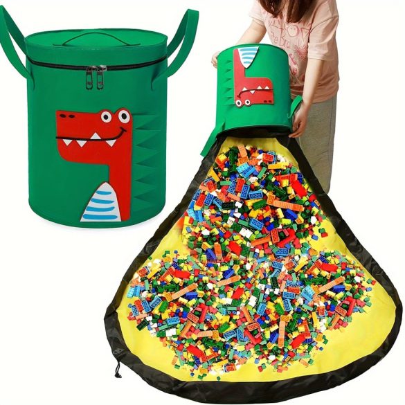 Große grüne Filztasche mit herausnehmbarem Spielteppich