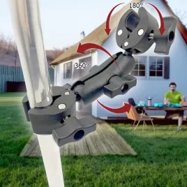 Outdoor Super Doppel-Klammer Schirmhalter