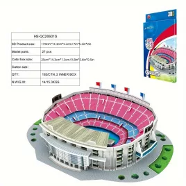 Kreatives 3D-Papier-Stadion-Puzzle