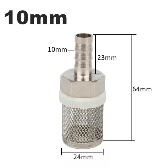8–20 mm Schlauchfilter – Edelstahl-Maschensieb für Bewässerung, Autowäsche, Aquarium, Wasserpumpenfilter.