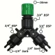 Garten-Tropfbewässerungs-Hahnadapter 4-Wege-Verteiler